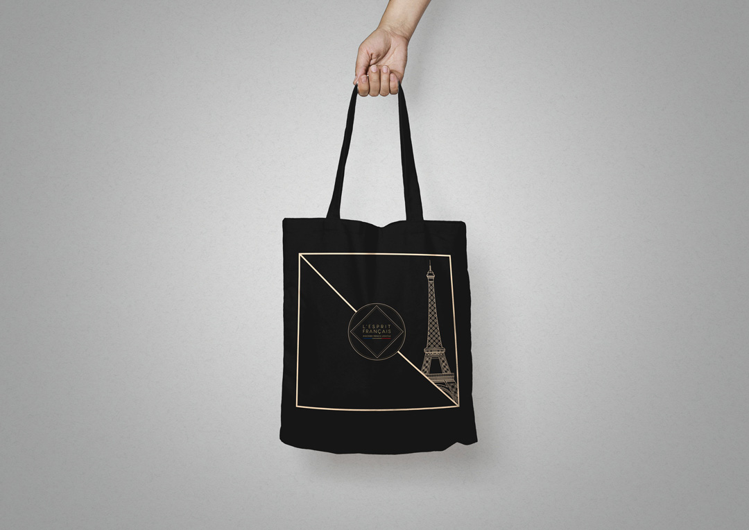 Agence Takestwo : fashion design, totebag pour L'Esprit Français