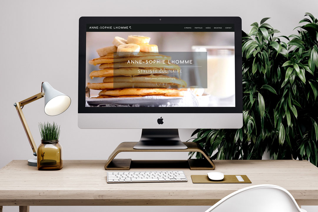 Agence Takestwo : web design pour le site Anne-Sophie Lhomme, styliste culinaire